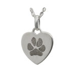 Actual Paw Print Pendant - Heart - Image 2