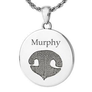 Actual Nose Print Pendant - Round