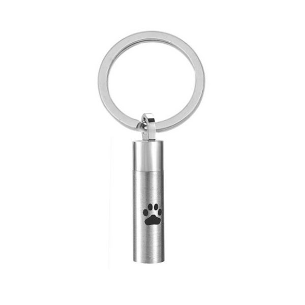 Paw Print Cylinder Keychain